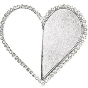 Cute Mini Heart Shape Evening Clutch Bag with Rhinestone Diamond Frame